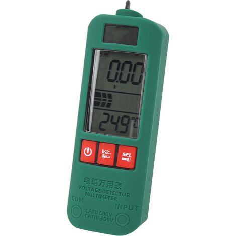 Multimètre numérique portable avec alarme sonore et écran LCD anti-brûlure automatique, voltmètre et ampèremètre. (1/5)