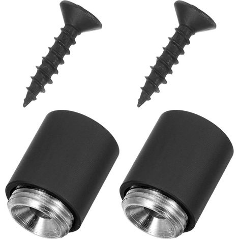 2 Supports de Fixation Ronds à Bride pour Poteau - Support de Montage pour Tube en Alliage d'aluminium - eur de Fixation Murale pour Rail de clôture, terrasse ou Armoire (1/5)