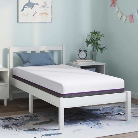 Matratze Weiß und Grau 80 x 160 cm Jacquard-Stoff