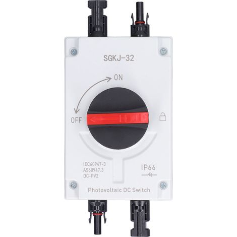 Sectionneur CC photovoltaïque 40A 4P IP66 – Étanche – Excellente isolation – Pour système solaire extérieur (1/5)