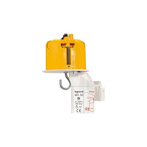 Legrand – Boîtier de protection pour prise électrique DCL 50mm – Kit boîte point de centre avec douille et fiche DCL – 89334