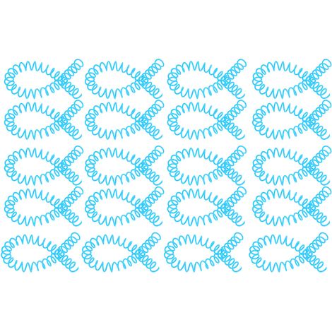 Jeu de 20 anneaux de reliure spirale bleus, diamètre intérieur 11 mm, bandes à 30 trous pour classeur A4, ressort à coil en plastique coloré, fermoirs A5 à ressort. (1/5)