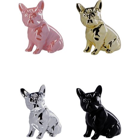 Regalo Italiano Decorazione Cane in Ceramica Ass. 22 x 12 Cm H 27 Cm Multicolor 1 Pz