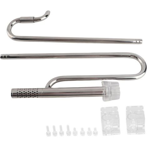 BelleRise - Tuyaux inox 304 – Skimmer surface 12 mm – Rotation 360° – Aquarium 35 cm (1/5)