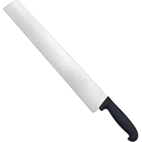 cosedacasa Coltello da formaggio professionale manico atossico antiscivolo gommato lama liscia in acciaio per affetta provolone melone (32 CM)