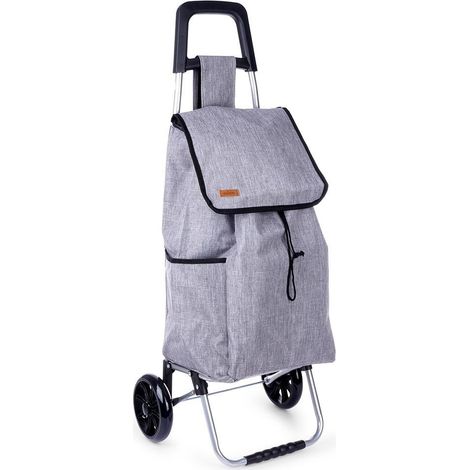 Carrello della spesa con borsa, grigio, 40 l (1/5)