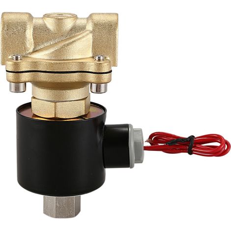 Électrovanne laiton 1/2" DN15 220V normalement ouverte pour gaz huile eau