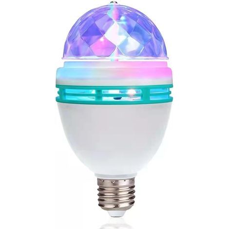 Ampoule rotative LED colorée E27, 3W, économie d'énergie, KTV pour scène domestique (1/5)