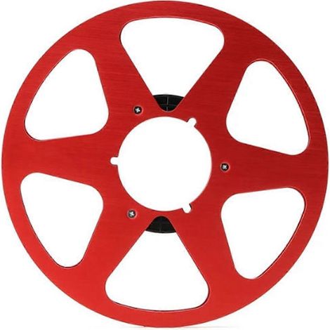Bobine de ruban métallique de 10 pouces, bobine ouverte vide, bobine ouverte à 6 trous, rouge (1/5)
