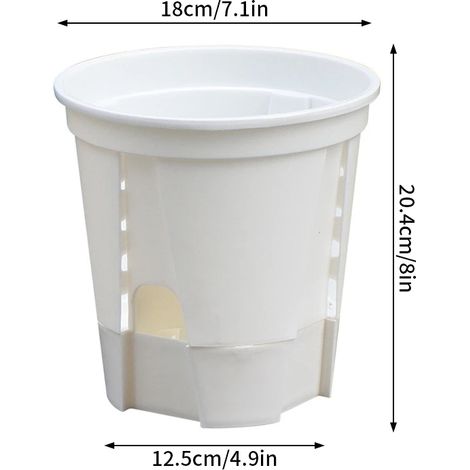 (S3, comme illustré) Pot à arrosage automatique pour orchidées, pots de fleurs transparents pour plantes, pot de jardin paresseux, pot respirant pour racines d'orchidées (1/4)