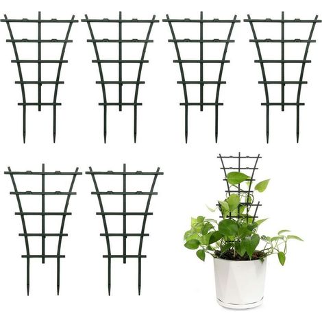 Treillis pour plantes d'intérieur, 6 treillis empilables pour plantes grimpantes d'intérieur, petits treillis pour plantes grimpantes en pot (1/5)