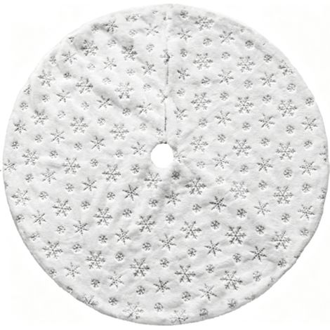 Collier de sapin de Noël de 71 cm (28 pouces) en fausse fourrure douce à motif losanges croisés, jupe de sapin bohème douce (1/5)
