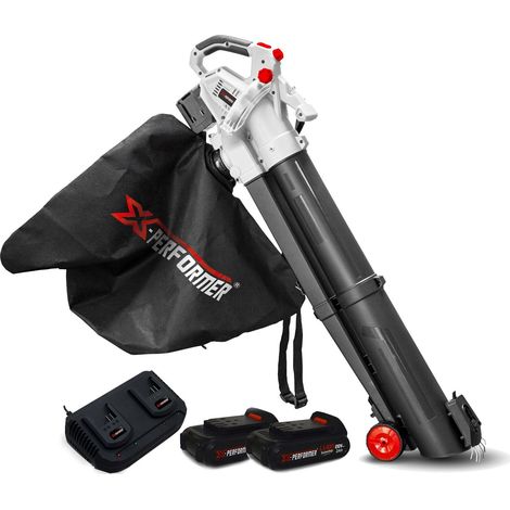 Aspirateur souffleur broyeur de feuilles 40V - X-Performer XPASBT40LI-2B - Sac 45L - avec 2 Batteries 2Ah et double chargeur (1/4)