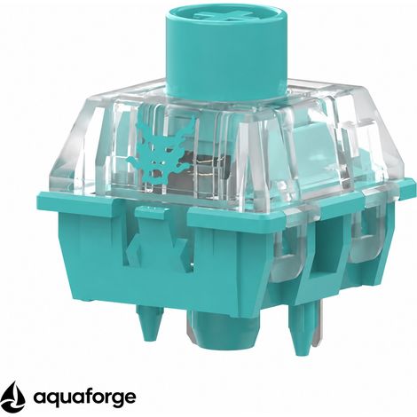 Interrupteur RGB TTC Qinglong - Design turquoise et transparent (1/5)