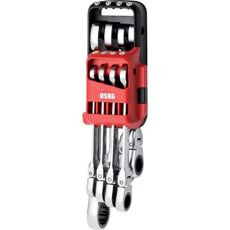 USAG 285 KF/DS8 U02856158 SERIE DI 8 CHIAVI COMBINATE A CRICCHETTO SNODATE