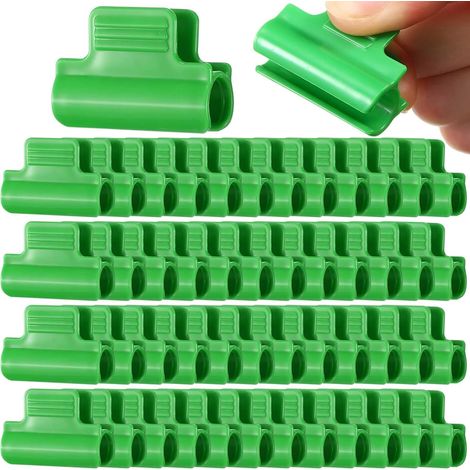CCYKXA Packung mit 50 Clips für Gewächshäuser – 16 mm – Grün – Clips für Kunststofffolie (1/5)