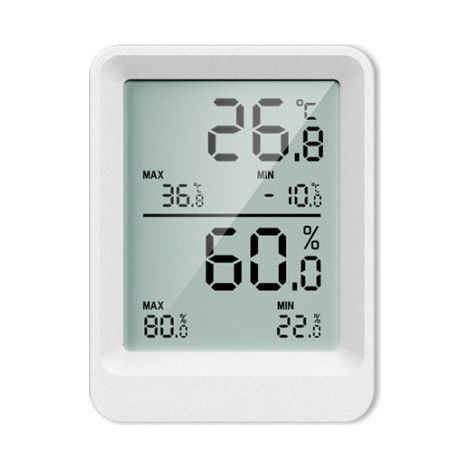 Indoor Outdoor Numérique LCD Thermomètre Hygromètre Électronique Température Humidité Compteur Min/Max Records Station Météo, 1pcs (1/4)