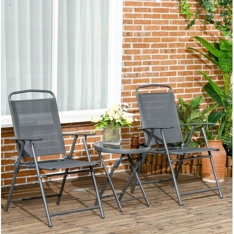 chaise fauteuil salon pliable table balcon métal OKMYHOME (1/3)