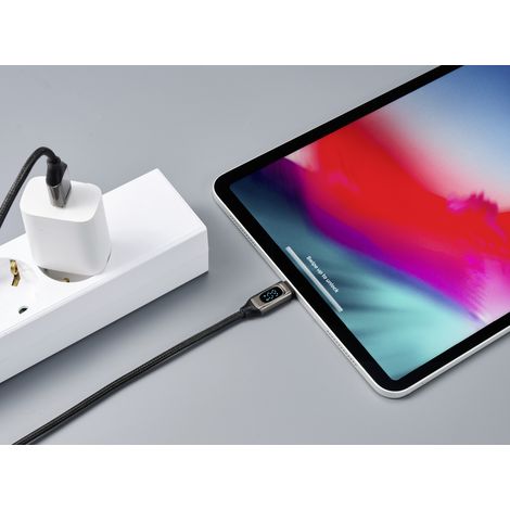 Renkforce USB-Kabel USB 2.0 USB-C® Stecker 1.00 m Aluminium (Metallic) Geflechtschirm, Aluminium-Ste