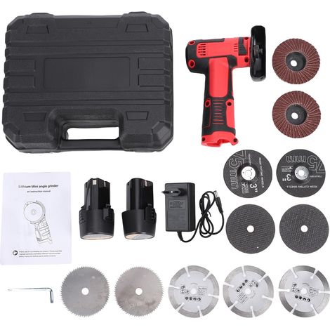 Meuleuse angle sans fil 13000tr/min, 2 batteries (1/5)