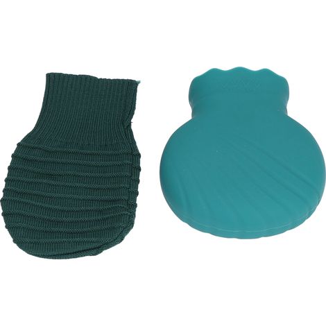 Bouillotte Silicone Anti-fuite avec Housse Trico, 245ml Vert, Chauffe-eau Familial Incassable (1/5)
