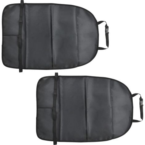 Protection de Dossier de Siège Auto (2 Pièces), Tapis de Protection pour Siège Auto Enfant, Imperméable, Tissu Oxford, Noir (1/5)