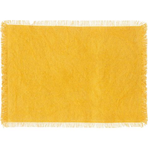 Set de table en coton 30 x 45 cm Mahas jaune (1/3)