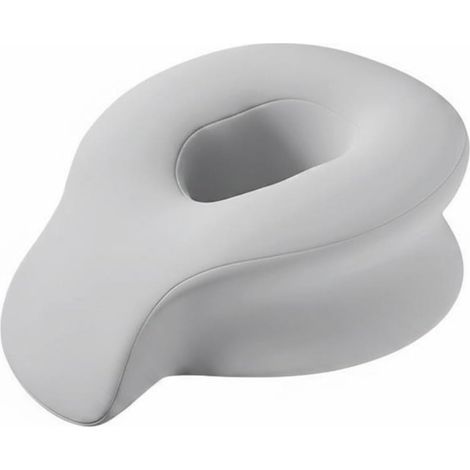 Beauty Salon Pillow, Face Cushion, Headrest, Memory Foam Mattress, Ergonomic Design, Hollowed-Out Center, Shoulder and Neck Relief, Light Gray, Four Seasons (1/2)