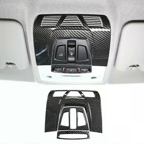 ZMLEVEPour BMW Série 1, 2, 3, 4, X1, X2, X5, X6 - Cache de lampe de lecture intérieure avant couleur fibre de carbone (1/5)