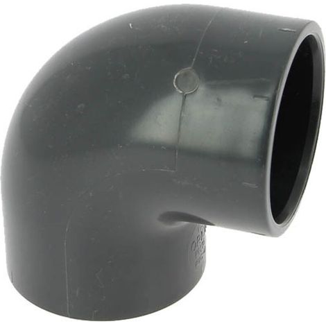 coude pvc pression - femelle / femelle - 90 degrés - diamètre 63 mm - c63f - grand rayon