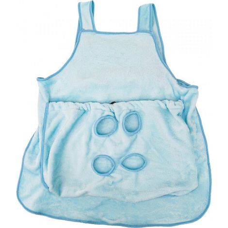 Katzentragetasche, Katzen-Schlafsack, Plüsch-Schlafsack, verstellbar, ideal zum Wandern-leg out blue