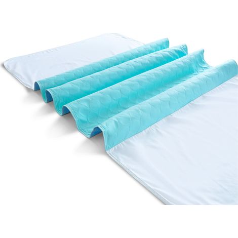 Alèses lavables pour incontinence - Aidapt VM842E - Paquet de 2 avec rabats repliables - 850x900x50mm (1/4)