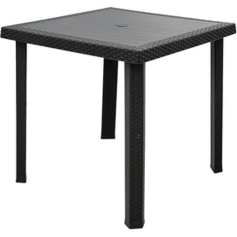 TAVOLO RATTAN FIGARO 80X80XH72 CM ANTRACITE 1 PZ