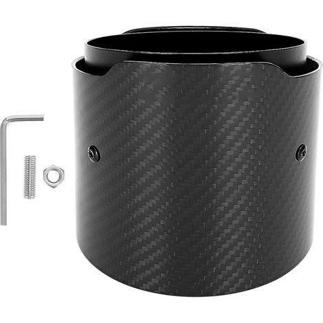 Embout d'échappement en fibre de carbone 54mm-114mm, adaptation pour Suzuki New SWIFT Sport 18-20, bord droit noir brillant