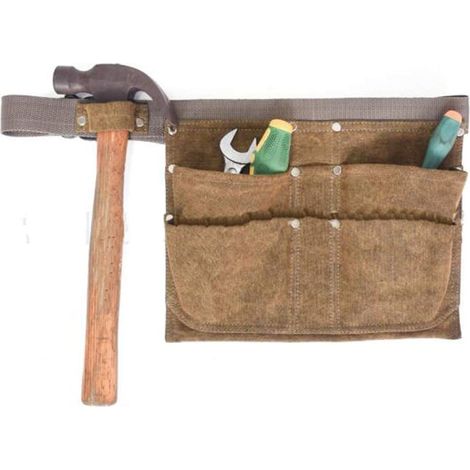 Outils de jardinage sac de taille ceinture réglable sac de travail professionnel robuste couleur boue résistant à l'usure (1/4)