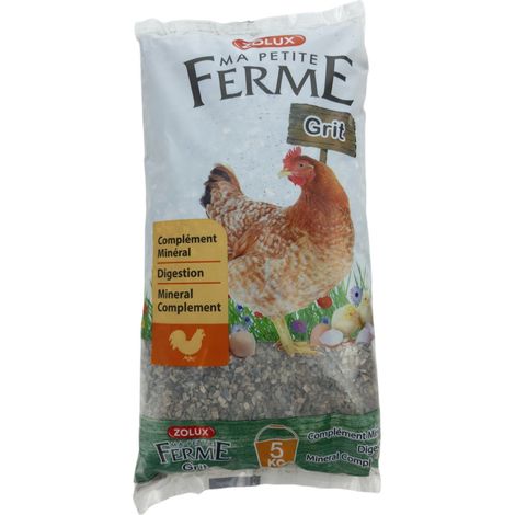 Grit aide a la digestion sac de 5 kg Complément minéral pour poules - zolux