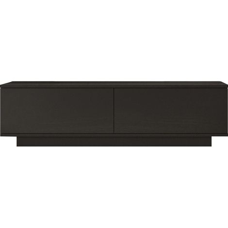 Meuble TV en bois "FN1" - 140 x 35 x 38 cm - Noir (1/4)