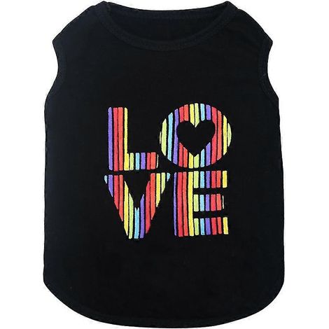 Camiseta para perro con estampado de amor, cómoda, de algodón. (1/5)