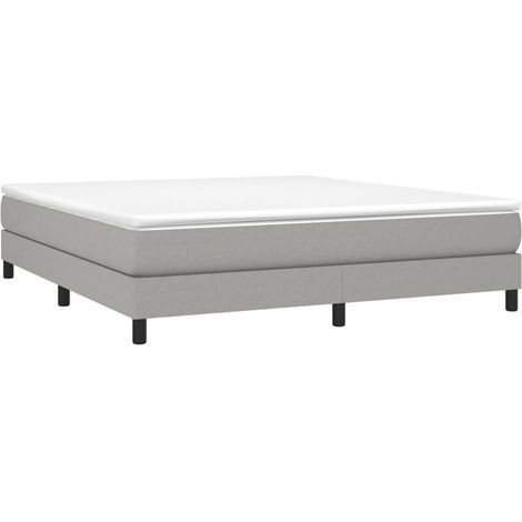 Struttura Letto a Rete a Molle Grigio Chiaro 180x200 cm Tessuto vidaXL