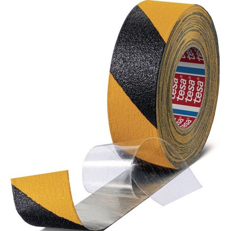 Cinta adhesiva anti -der. extremo. Flexible 60 955 Longitud negra/amarilla 18 m. Ancho 5