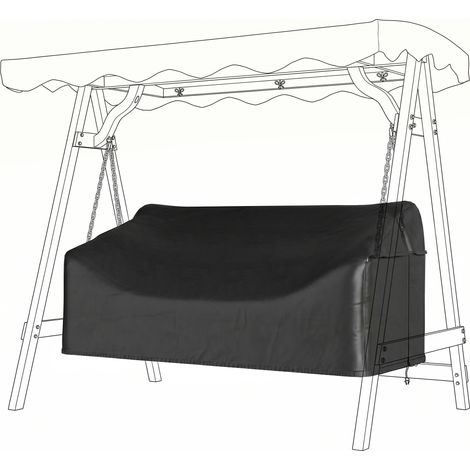 Housse de protection pour balancelle 3 places, imperméable, coupe-vent et anti-UV, en tissu Oxford 420D (1/5)