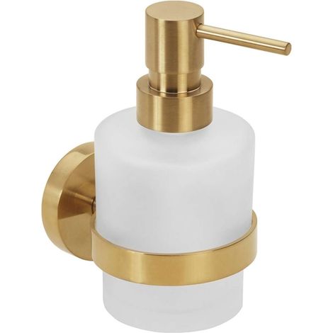 Sapho X-Round - Seifenspender mit Halter, Glas matt/Gold XR103GB (1/3)