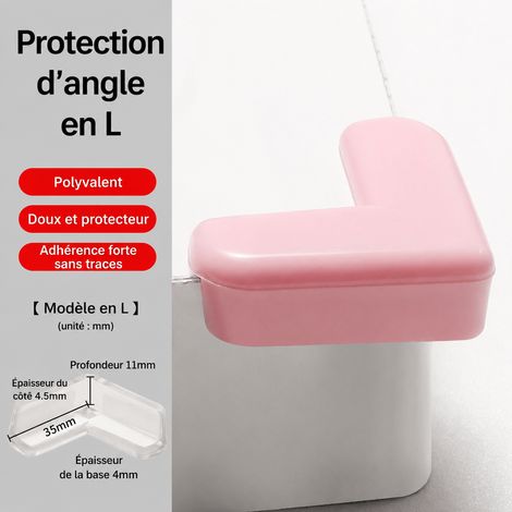 Protection d'angle en silicone en L pour meuble rose 10 g rose 10 g – Livraison gratuite