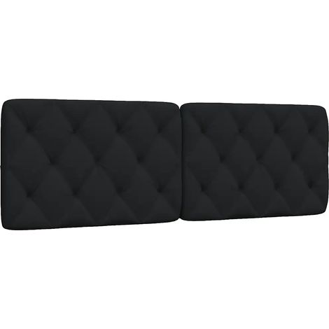 Coussin de tête de lit noir 160 cm tissu (1/5)