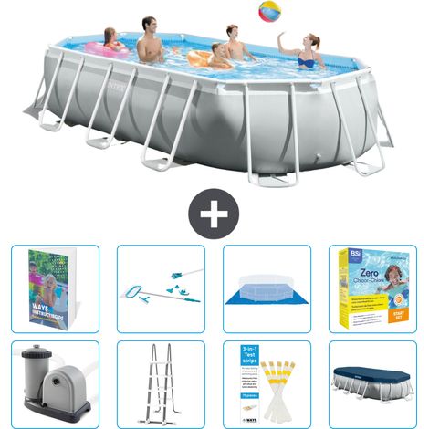 Intex Piscine Prism Frame Ovale - 503x274x122 cm - 9-pièces  S550