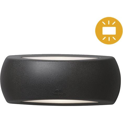 francy wandleuchte 1xe27 ip66 l.30xb.9xh.9xd.13cm schwarz harz