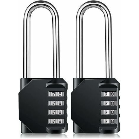 Heavy Duty Combination Lock - Weatherproof Padlock, Resettable Lock, 2.5" Shackle, 4-Digit Zinc Alloy Combination Lock for Garden Sheds and Fences (1/4)