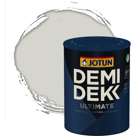 JOTUN - Peinture Bois, Lasure Opaque pour Extérieur et Intérieur Satinée - DEMI DEKK ULTIMATE - RAL 9002 - Blanc Gris - 0,75L (1/2)