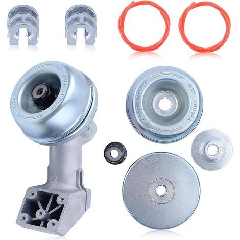 AUMEL Getriebekopf-Set für Stihl Freischneider FS120 FS130 FS200 FS250 FS90 FS100 FR130 FR220 mit Strohseil und Aluminiumschlaufe 41376400100 41306410300 (1/5)