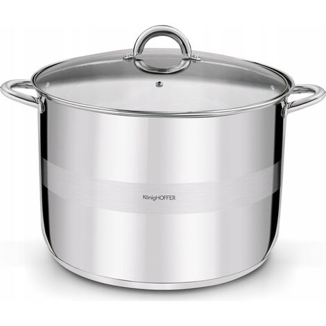 GROSSER INDUKTIONS-TOPF mit Stahldeckel GASTRONOMISCH Konighoffer Faro 21 l